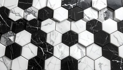 Hexagonal Marble Tile Pattern