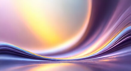 Abstract Flowing Colors with Soft Light and Gentle Waves in Background