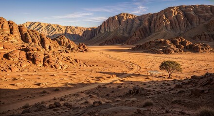 Desert Path at Dawn  
