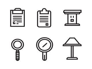 Elegant log out icons collection designed with clean minimalist vector art