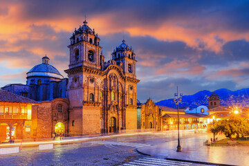 Cusco, Peru. The historic capital of the Inca Empire. Plaza de Armas.