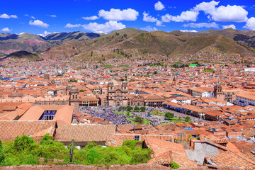 Cusco, Peru. The historic capital of the Inca Empire. Plaza de Armas.