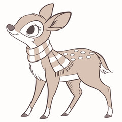 illustration of a cartoon deer