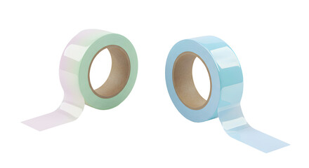 Two rolls of medical or surgical adhesive tape on white background, useful for healthcare and first aid applications