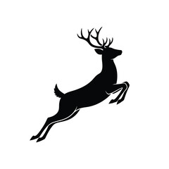 jumping deer silhouette