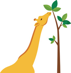 Giraffe Reaching for Leaves