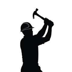 construction worker with hammer