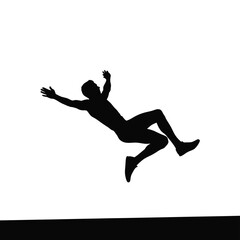 silhouette of a person falling