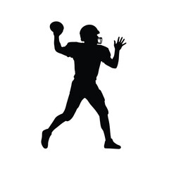 silhouette of a football player throwing