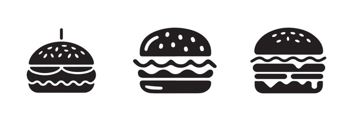 Berger icon sets, berger filled web icons set, food Order Icon, Simple set related to berger, vector illustration EPS 10.