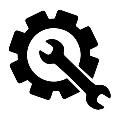 Gear and Wrench Icon
