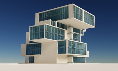 Architecture commercial skyscraper 3d rendering office building wallpaper background