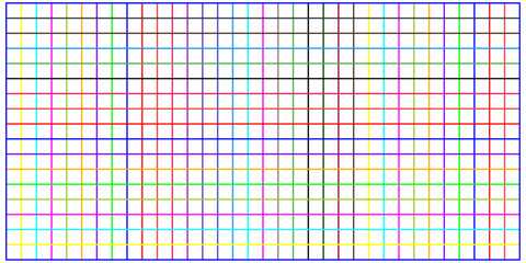 Seamless colorful grid pattern with vibrant multicolor lines forming geometric squares. Perfect abstract background for wallpaper, textile, wrapping paper, modern graphic design, and digital art.