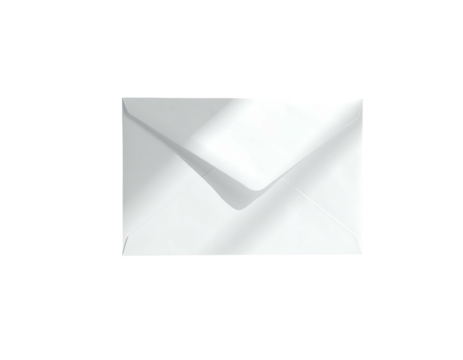 Close-up of a white envelope with a shadow against a black background