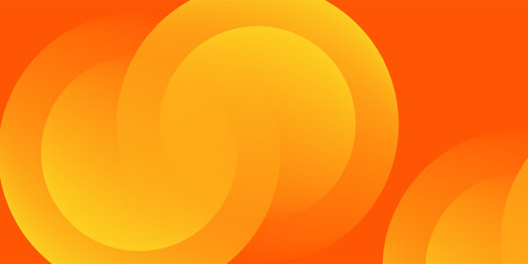 Abstract orange background with circles. Vector illustration