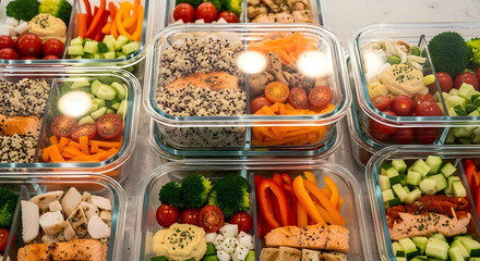 Perfectly portioned healthy meal prep containers offering fresh, nutritious food for busy lifestyles