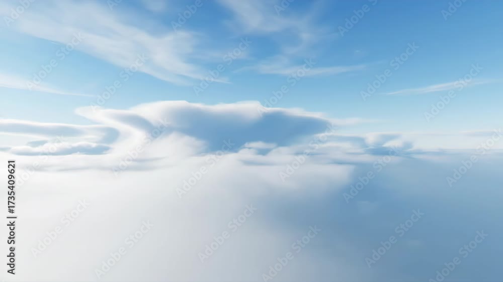 Canvas Prints gentle yet persistent swirling clouds drift across a serene sky in a peaceful, evolving atmospheric 