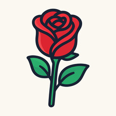Rose illustration vector