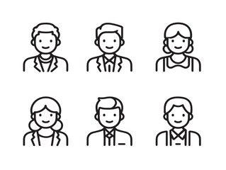 Naklejka premium User Add Symbol Icons With Clean Modern Minimalist Vector Style 