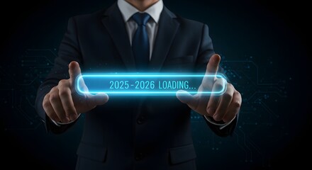 2025-2026 Business Growth Loading - Technology Concept