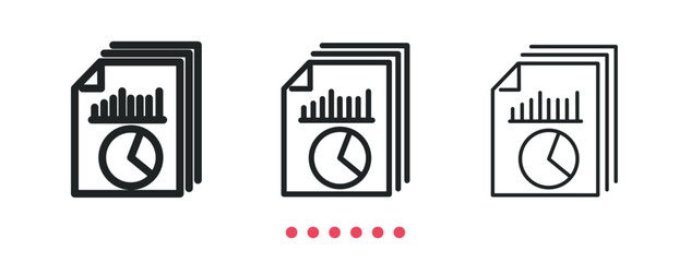 Report icon. Thin line icon vector