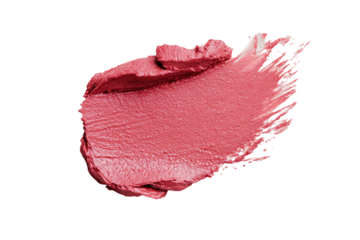 Close-up of a smear of pink lipstick