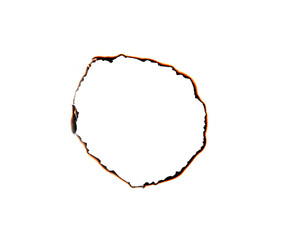 Burnt Paper Edge with Deep Charred Marks and Texture, Abstract Scorched Border for Design