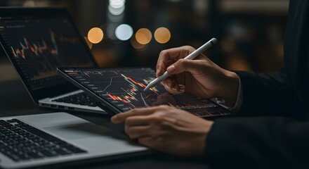 Analyzing Stock Market Data on Tablet and Laptop