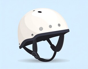 Fototapeta premium White safety helmet, angled view