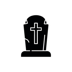 Obraz premium Tombstone Icon - Spooky Halloween Gravestone Vector Design