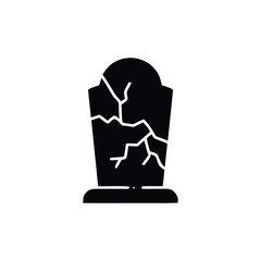 Tombstone Icon - Spooky Halloween Gravestone Vector Design