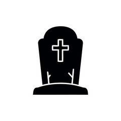 Obraz premium Tombstone Icon - Spooky Halloween Gravestone Vector Design