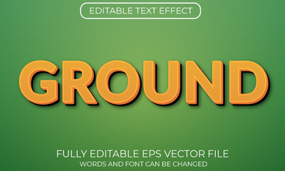 Ground editable text effect