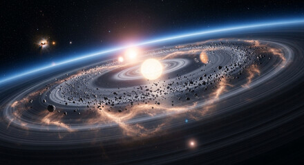 Swirling Protoplanetary Disks in Young Star System