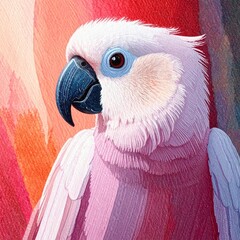 Colorful parrot close up portrait