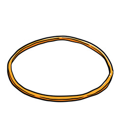 Simple and realistic rubber band illustration