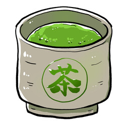 Simple and realistic matcha illustration