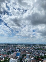 clouds over city