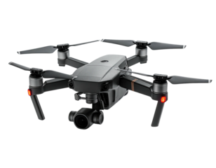 Modern aerial photography device with multiple propellers and mounted camera