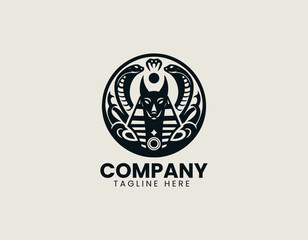 Obraz premium Anubis Cobra vector logo illustration