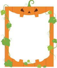 Halloween pumpkin frame illustration