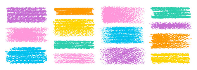Brush line and stroke vector. Color pencil, marker, crayon paint texture highlight. Pen, chalk hand drawn underline, mark. Line, stroke, stripe, shape scribble. Sketch color brush, crayon, pencil bg