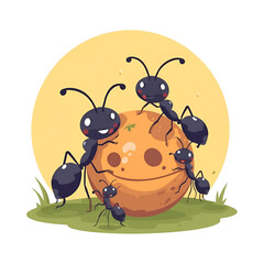 ant on a white background