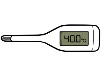Simple and realistic thermometer illustration