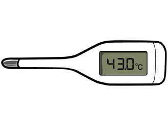 Simple and realistic thermometer illustration