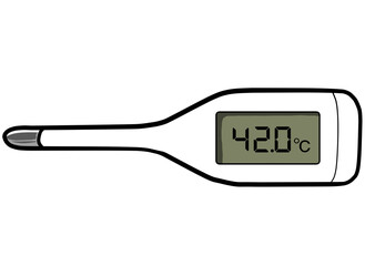 Simple and realistic thermometer illustration