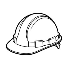 A hard hat illustration vector style coloring book