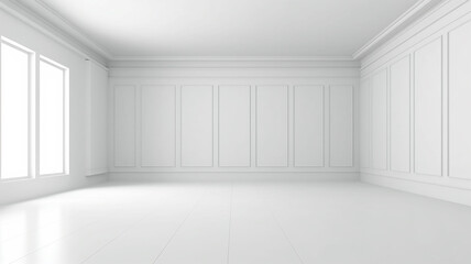 Obraz premium empty white room apartment copy empty space.
