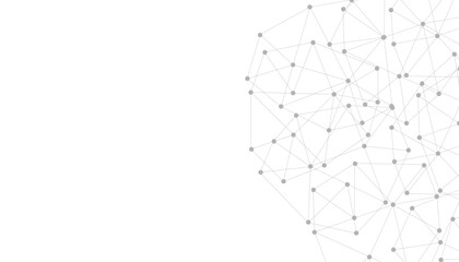 Abstract plexus background with connecting dots and lines. Global network connection