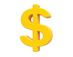 Obraz premium A golden, 3D dollar sign floats against a black, isolated backdrop